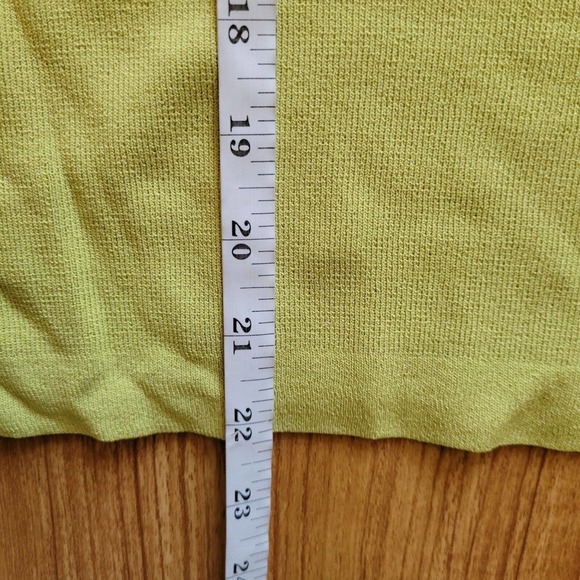 Talbots Shirt Womens Large Chartreuse Green Short Sleeve Knit Basic Everyday Top - Picture 7 of 8